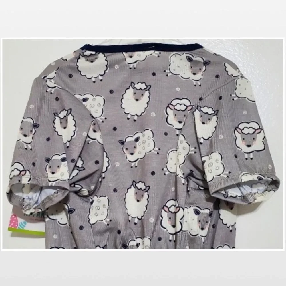 New Pet Dog Grey & White Sheep Cloths Medium Canine Easter Pajamas Clothing NWT